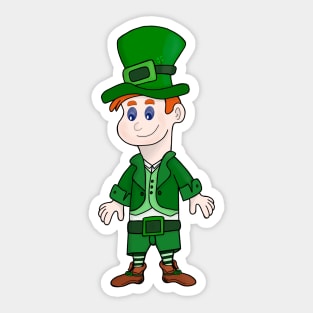 All in green for luck Sticker